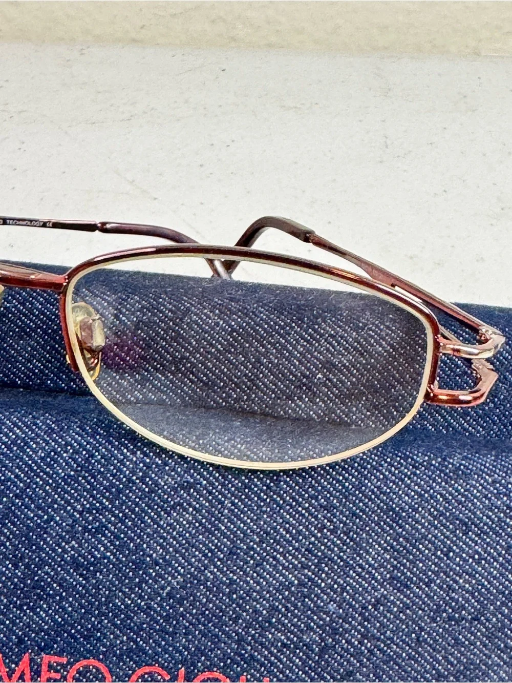 Romeo Gigli Oval glasses and clip on Sunglasses in Burgundy with Black Lenses